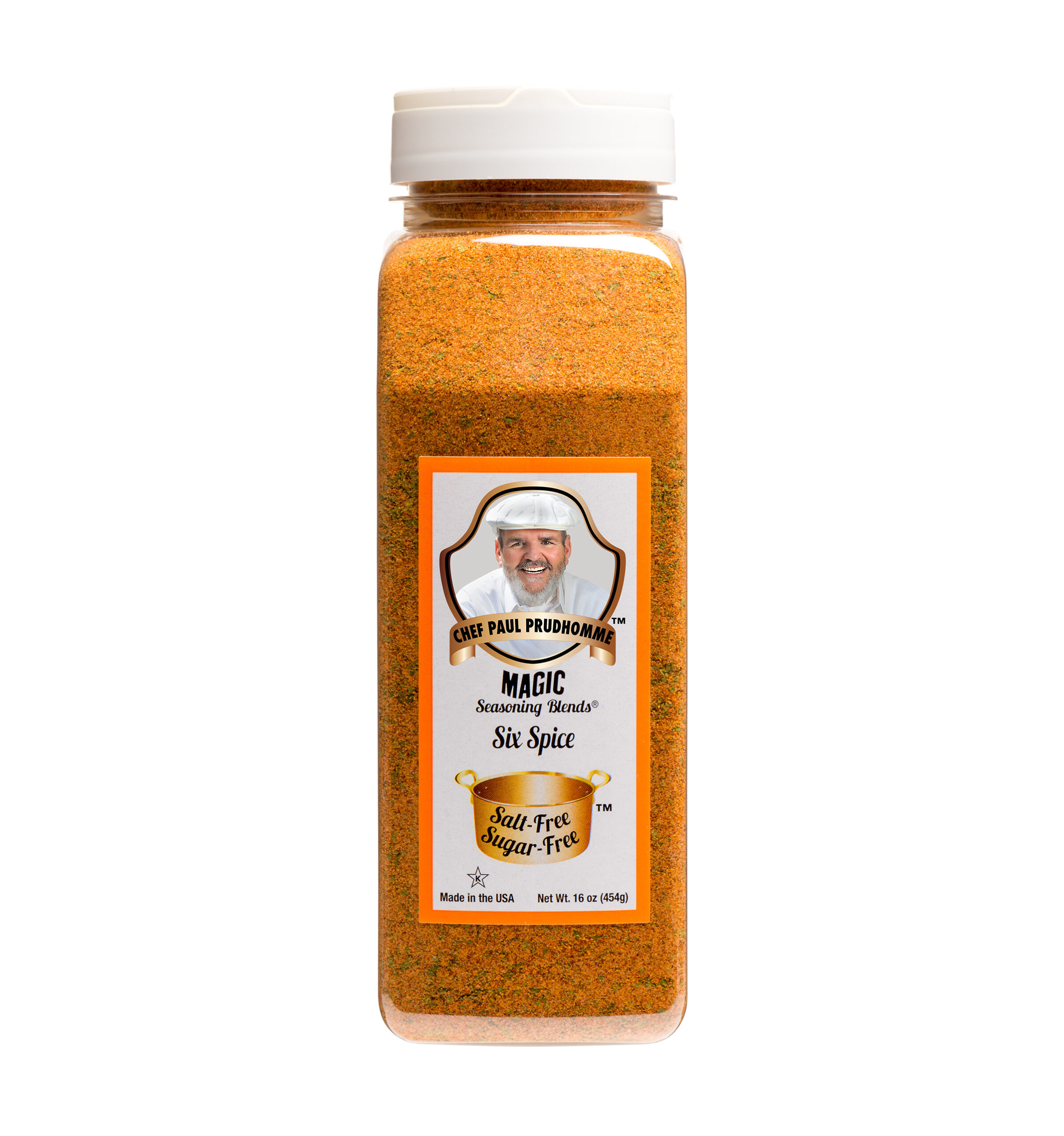 Salt-Free Sugar-Free: Six Spice 16 oz. Shaker - Magic Seasoning Blends