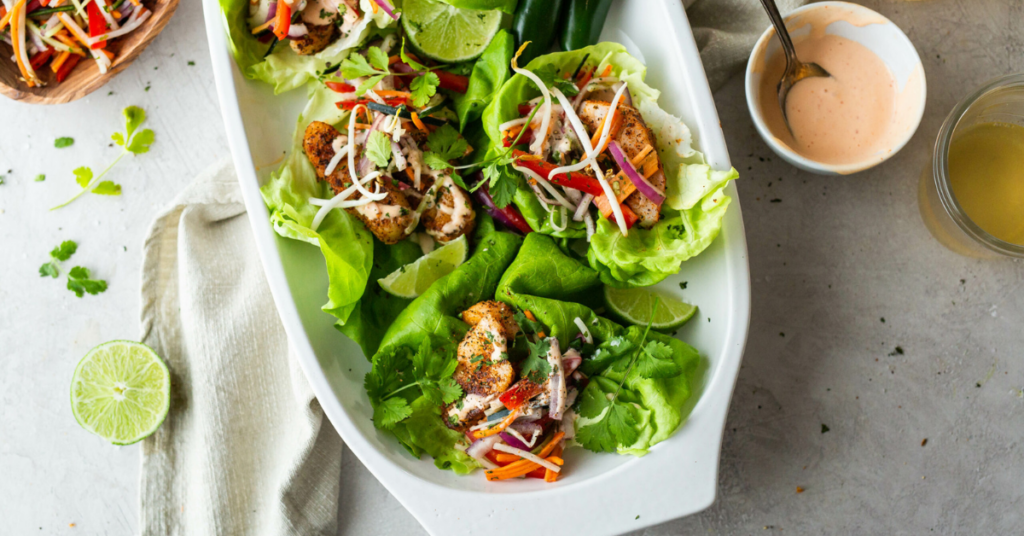 Bronzed Fish Lettuce Wraps